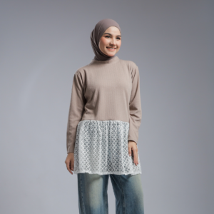 CELINA KNIT TOP BLOUSE LACE