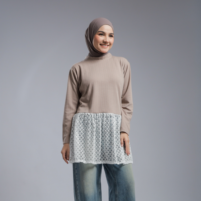 CELINA KNIT TOP BLOUSE LACE